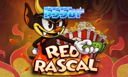 Interface vibrante da slot Red Rascal com o personagem principal