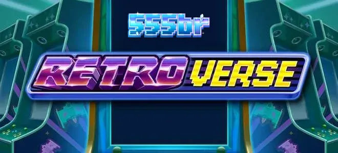 Interface do jogo de slot RetroVerse com elementos visuais de estilo arcade